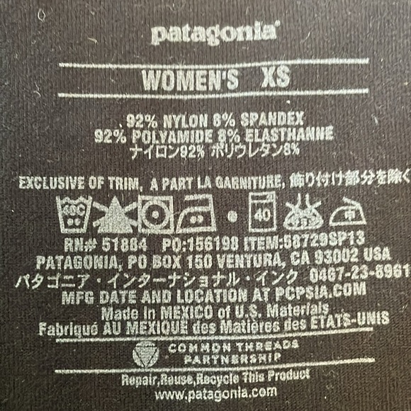 Patagonia Twist Front Dress 
XS 
36” Total Length 
Stretchy, wicking fabric - Picture 5 of 5